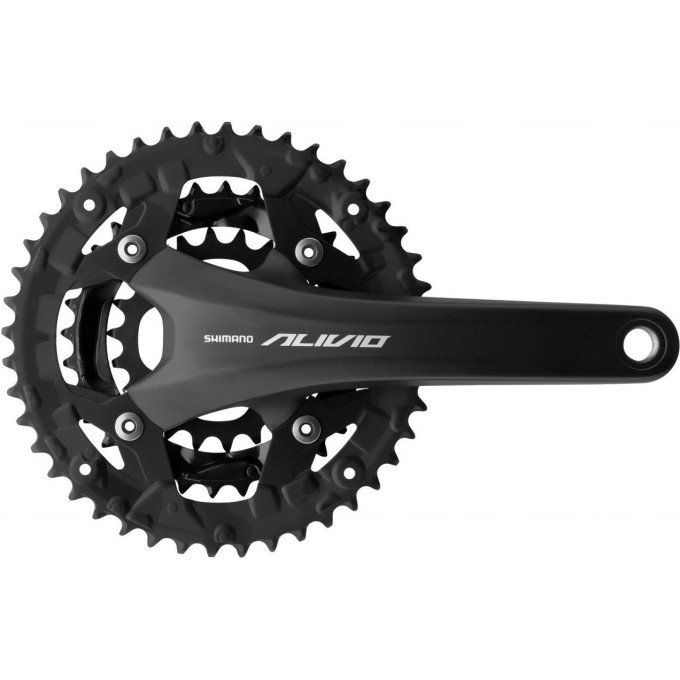 Система SHIMANO ALIVIO, T4060, 170 мм, интегрированный вал, 44/32/22, без защиты, черный EFCT4060CX422XL
